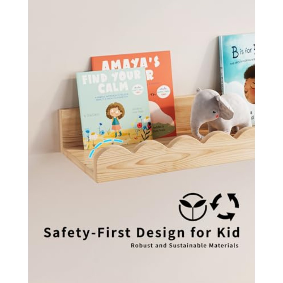 Nursery Book Shelves, Set of 3 – обзор и цена Baby Nursery Shelves