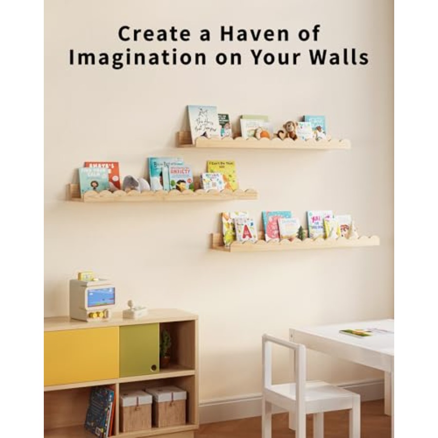 Nursery Book Shelves, Set of 3 – обзор и цена Baby Nursery Shelves