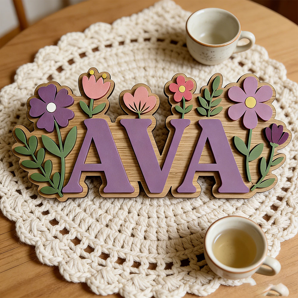 Custom 3D Flower Wreath Name D – обзор и цена Baby Nursery Themes Girl