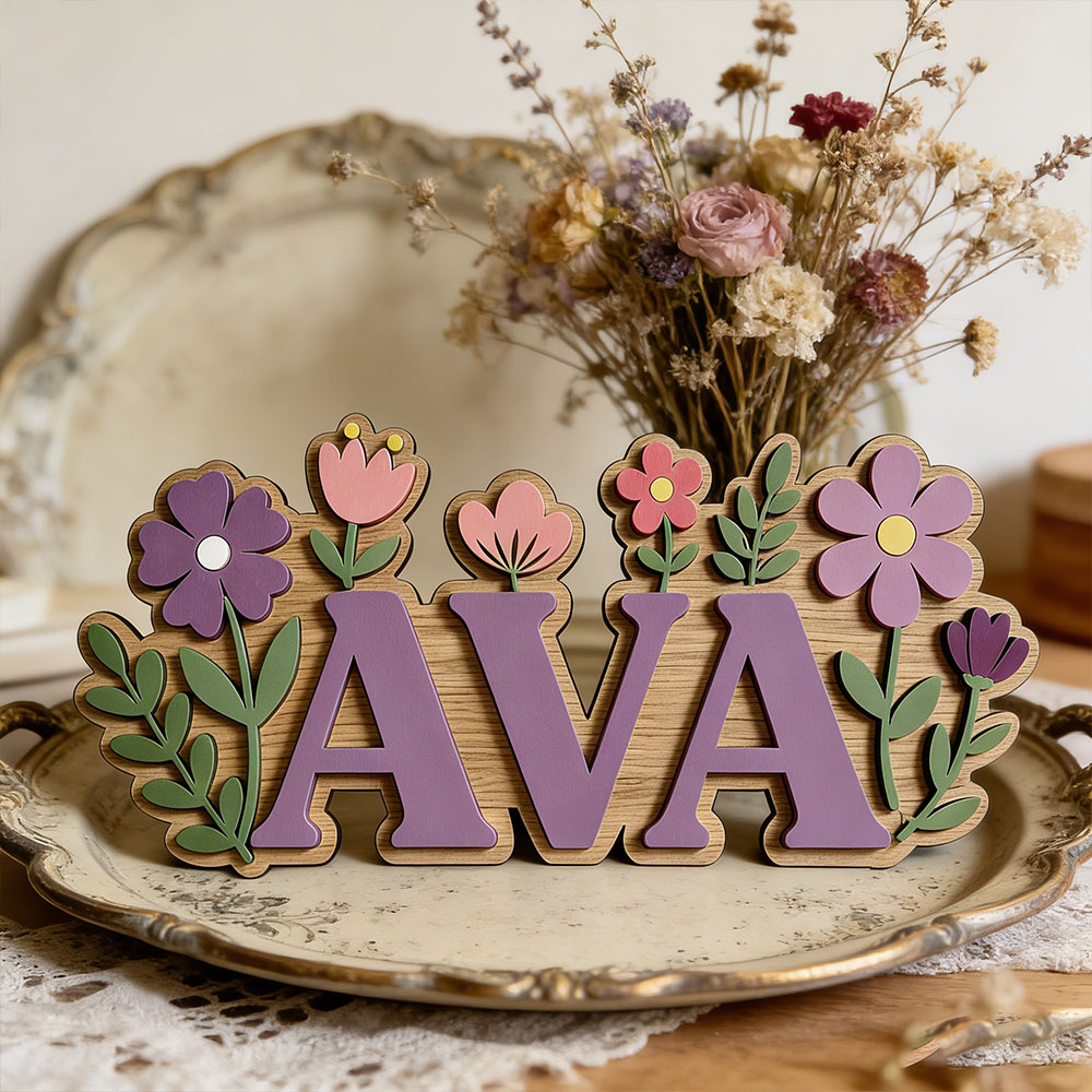 Custom 3D Flower Wreath Name D – обзор и цена Baby Nursery Themes Girl