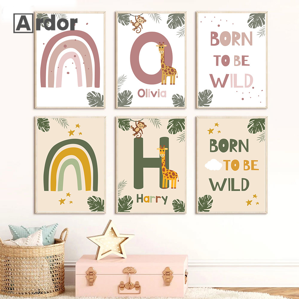 Nordic Jungle Animal Posters C – обзор и цена Baby Nursery Jungle Animals