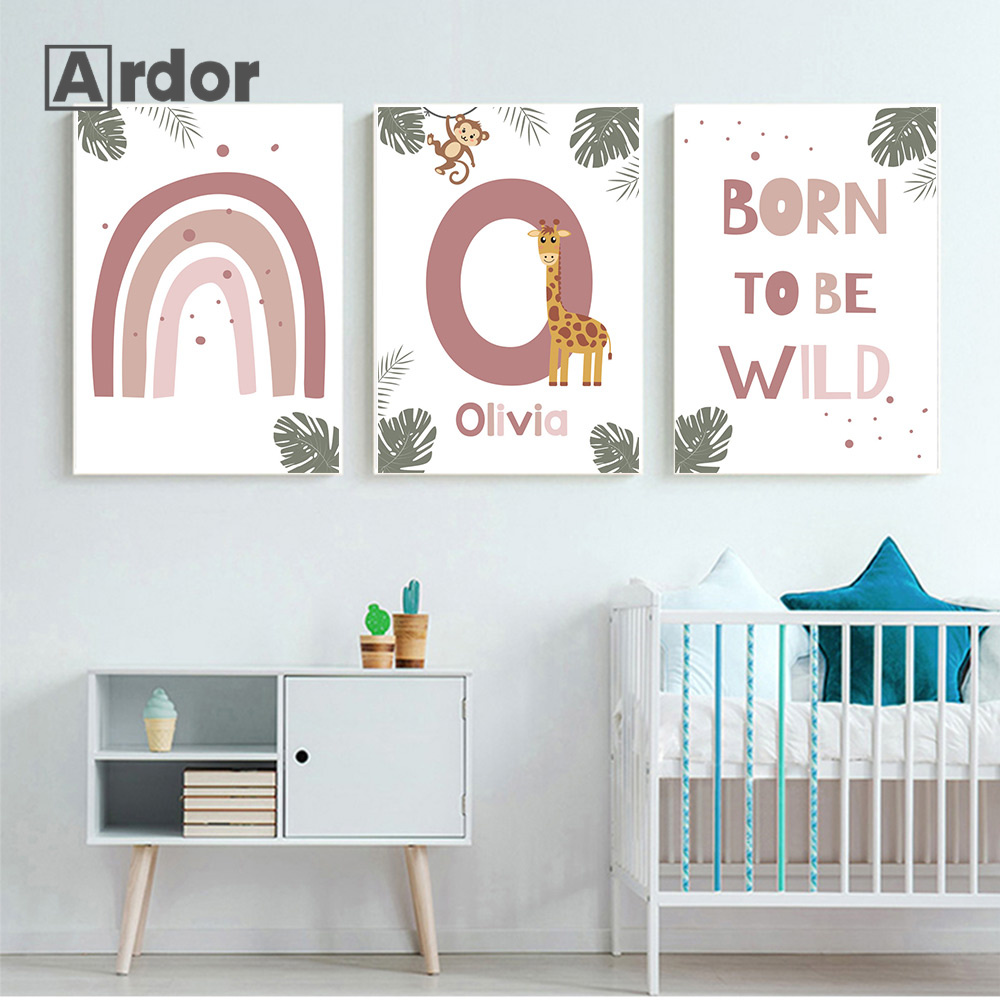Nordic Jungle Animal Posters C – обзор и цена Baby Nursery Jungle Animals