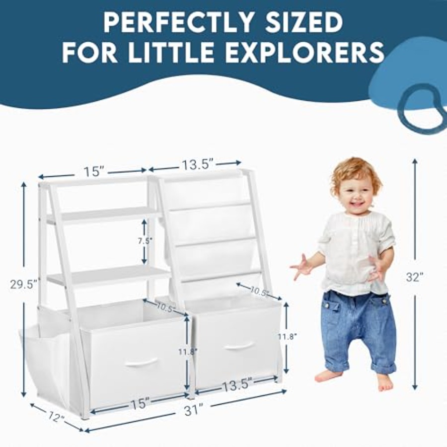 Bookshelf and Toy Storage Book – обзор и цена Baby Nursery Shelves