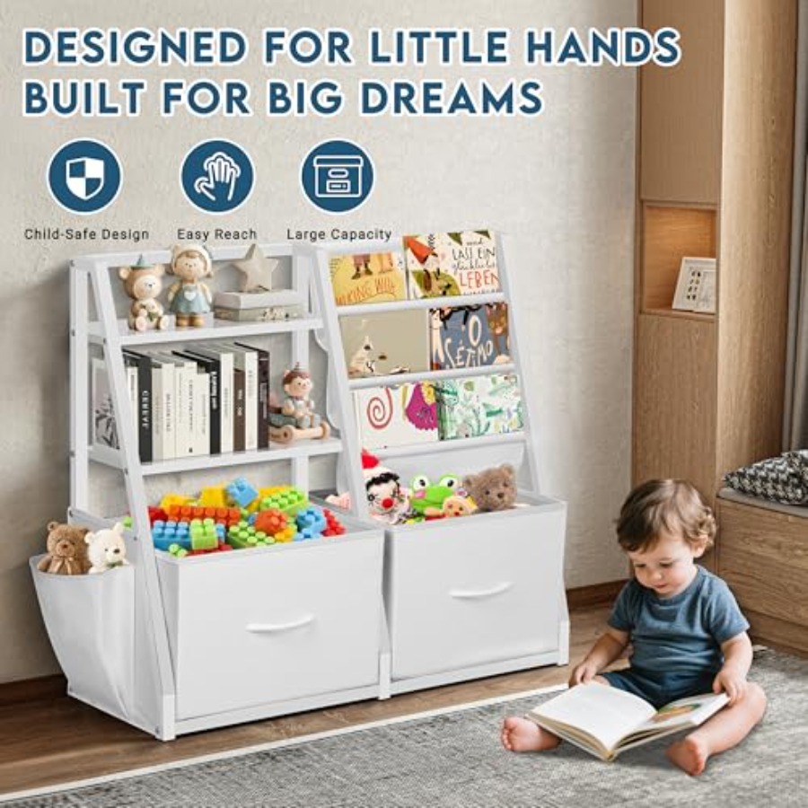 Bookshelf and Toy Storage Book – обзор и цена Baby Nursery Shelves