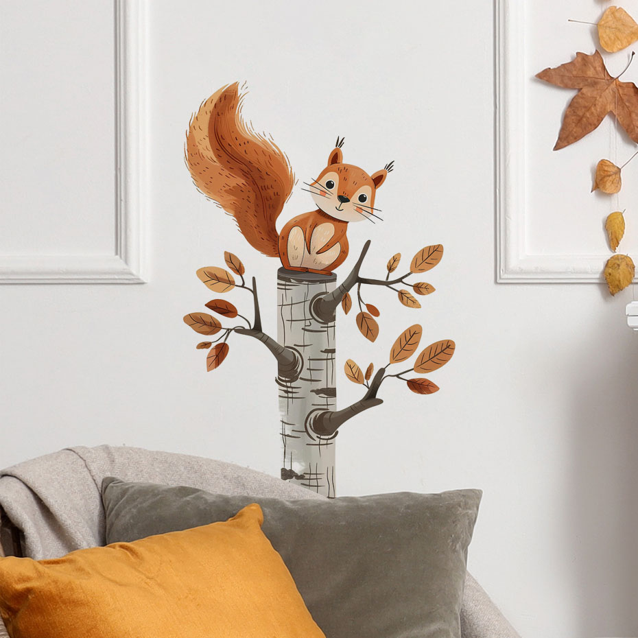Cartoon Squirrel in a Tree Ani – обзор и цена Baby Nursery Tree