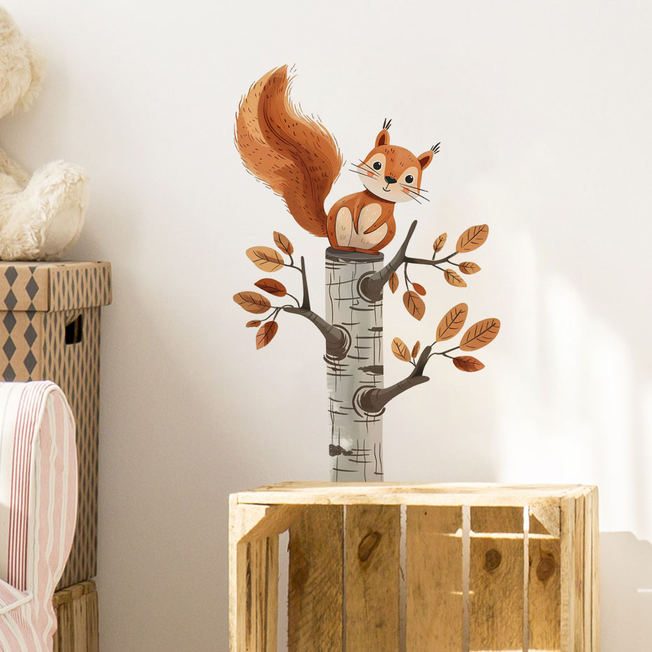 Cartoon Squirrel in a Tree Ani – обзор и цена Baby Nursery Tree