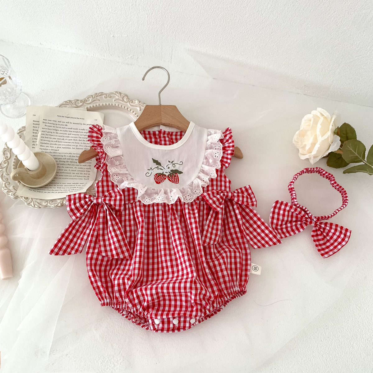 Summer Baby Girls Romper+Headb – обзор и цена Baby Nursery Embroidery