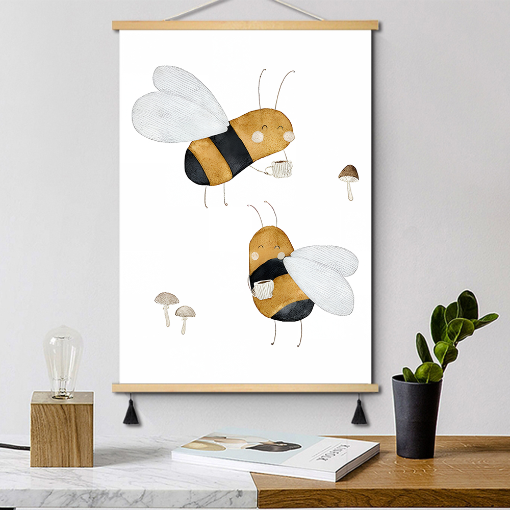 Boho Cartoon Posters Print Bea – обзор и цена Baby Nursery Art