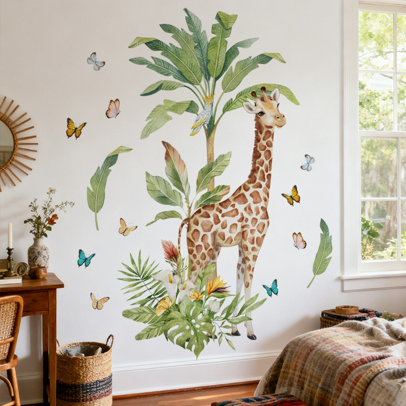 Large Forest Animal Giraffe Wa – обзор и цена Baby Nursery Mural Wallpaper