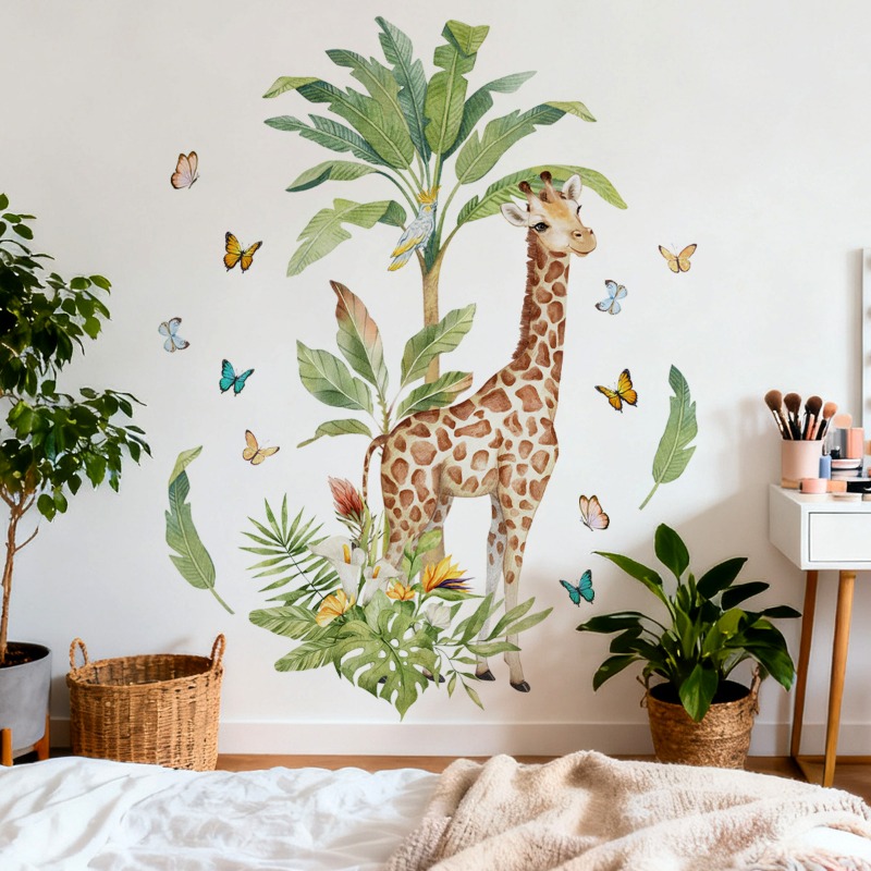 Large Forest Animal Giraffe Wa – обзор и цена Baby Nursery Mural Wallpaper