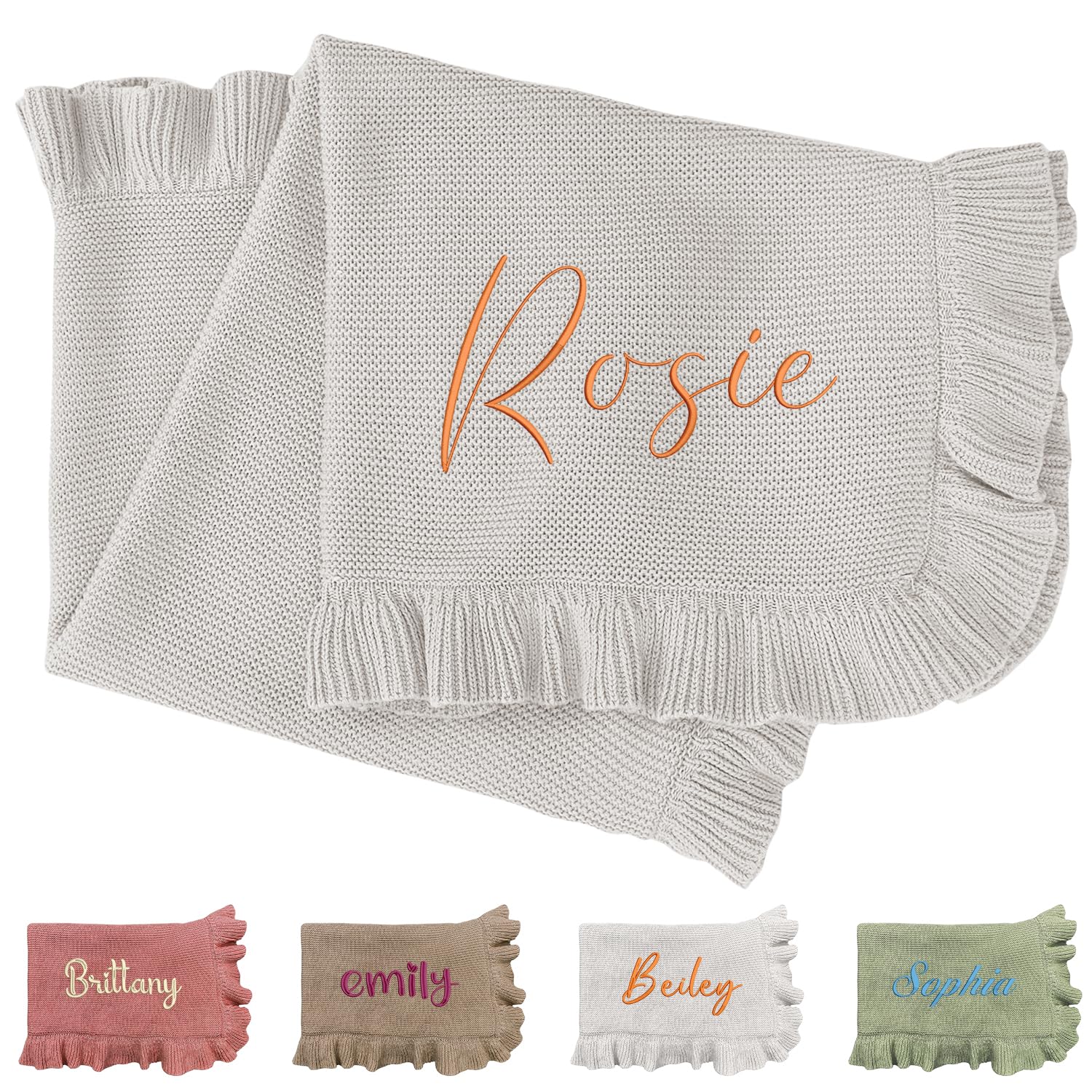 Personalized Knited Baby Blank – обзор и цена Baby Nursery Embroidery