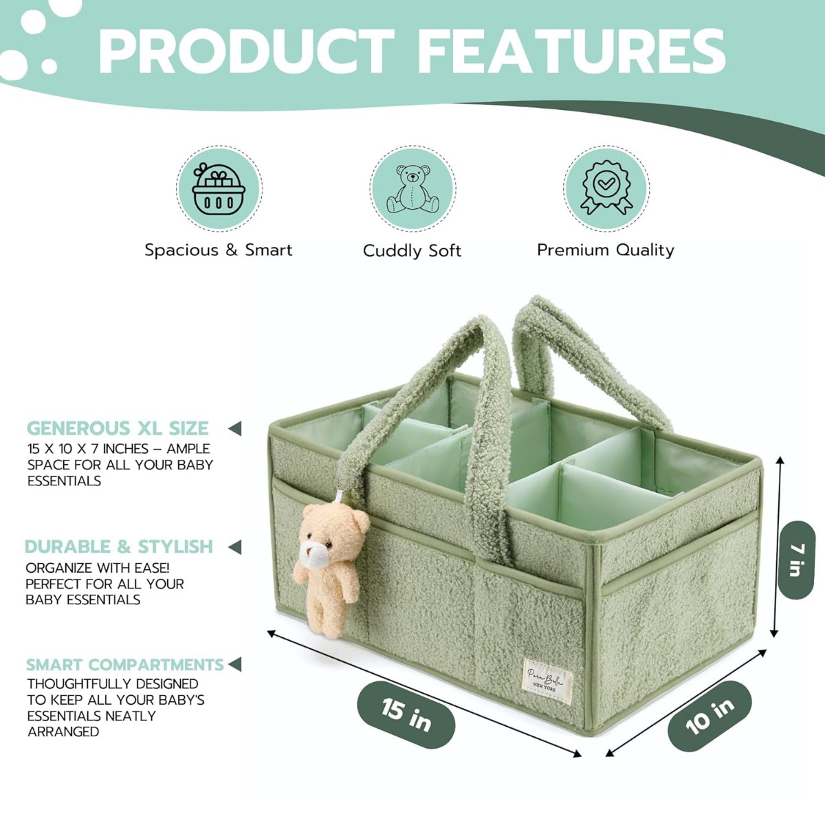 Baby Diaper Caddy Organizer, N – обзор и цена Baby Nursery Backpack