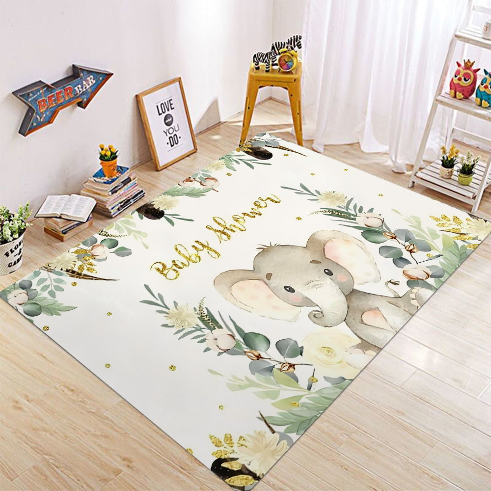 Baby Elephant Area Rugs Wild A – обзор и цена Baby Nursery Elephant