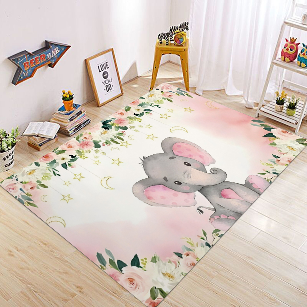 Baby Elephant Area Rugs Wild A – обзор и цена Baby Nursery Elephant
