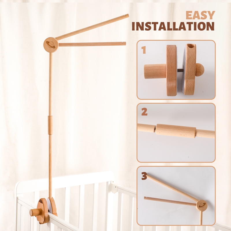 Baby Wooden Bed Bell Bracket M – обзор и цена Crib Mobile Musical