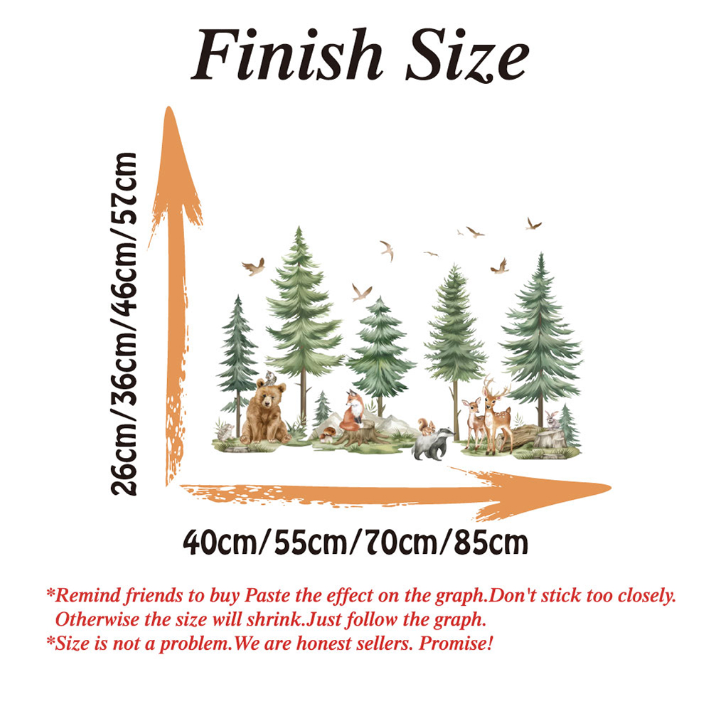 Large Mountain PineTree Wall S – обзор и цена Baby Nursery Jungle Animals