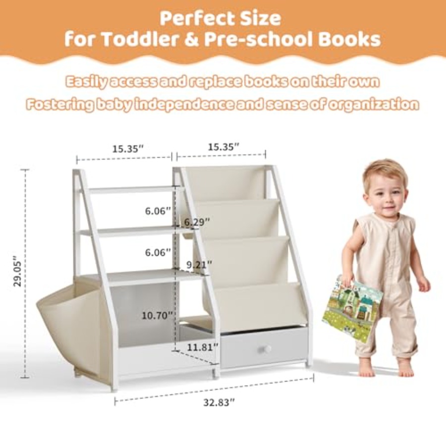 Bookshelf and Toy Storage - Bo – обзор и цена Baby Nursery Shelves