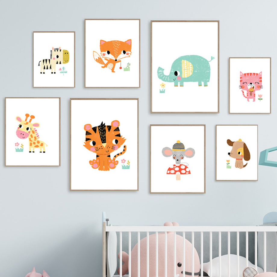 Cartoon Baby Animal Nursery Wa – обзор и цена Baby Nursery Zoo Animals
