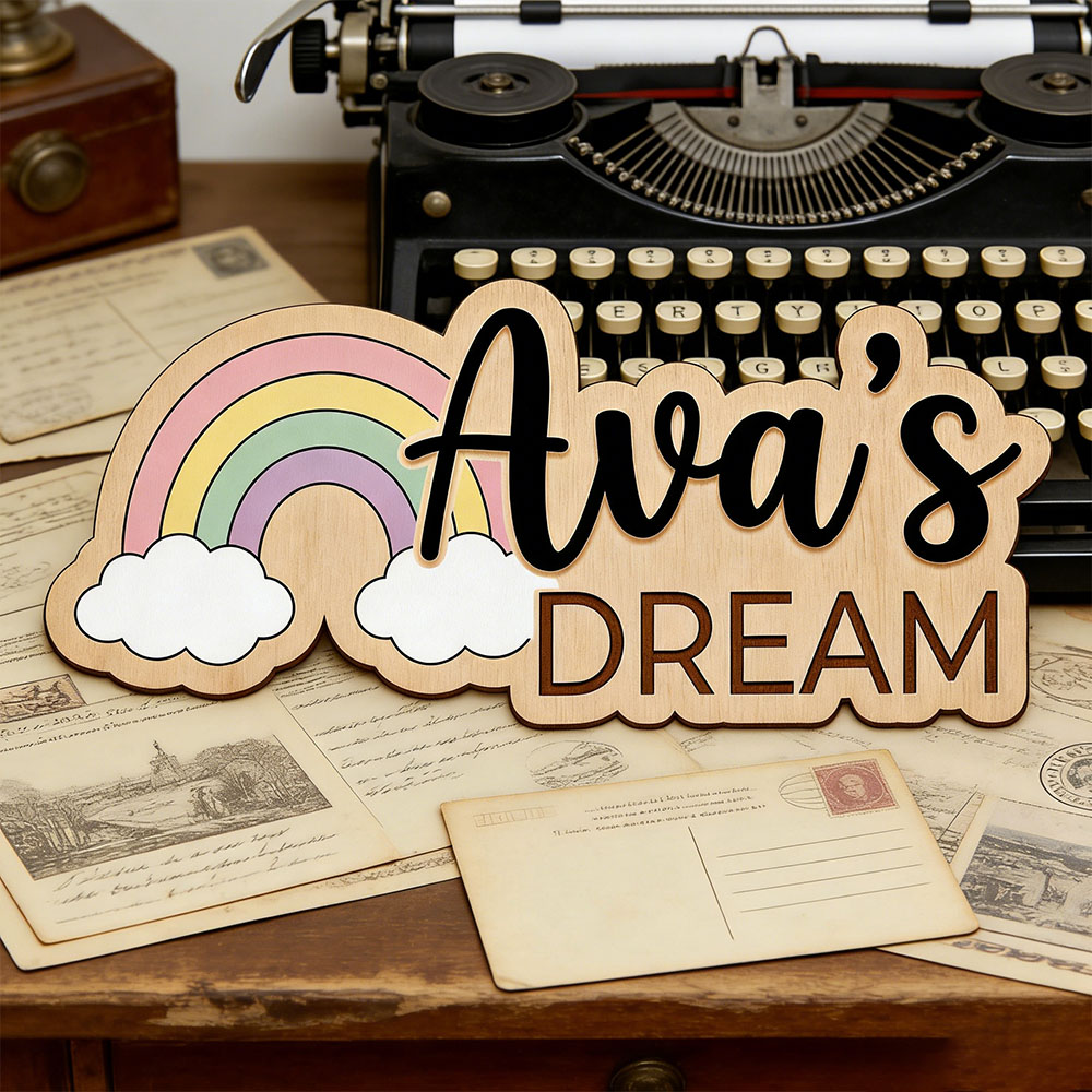Custom Name Dreamy Rainbow Woo – обзор и цена Baby Nursery Themes Girl