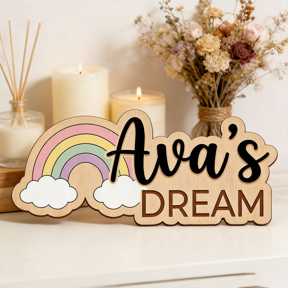 Custom Name Dreamy Rainbow Woo – обзор и цена Baby Nursery Themes Girl
