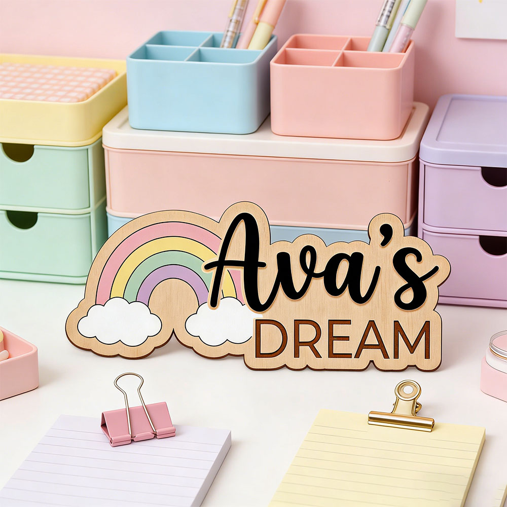 Custom Name Dreamy Rainbow Woo – обзор и цена Baby Nursery Themes Girl