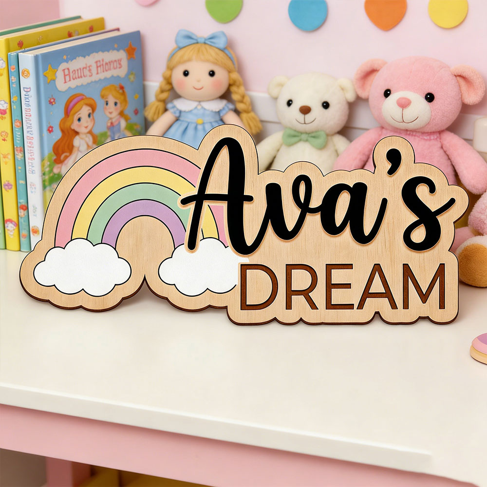 Custom Name Dreamy Rainbow Woo – обзор и цена Baby Nursery Themes Girl
