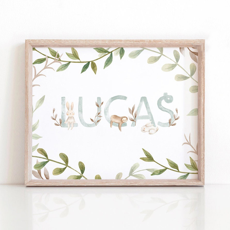 Nursery Canvas Painting Name C – обзор и цена Baby Nursery Elephant