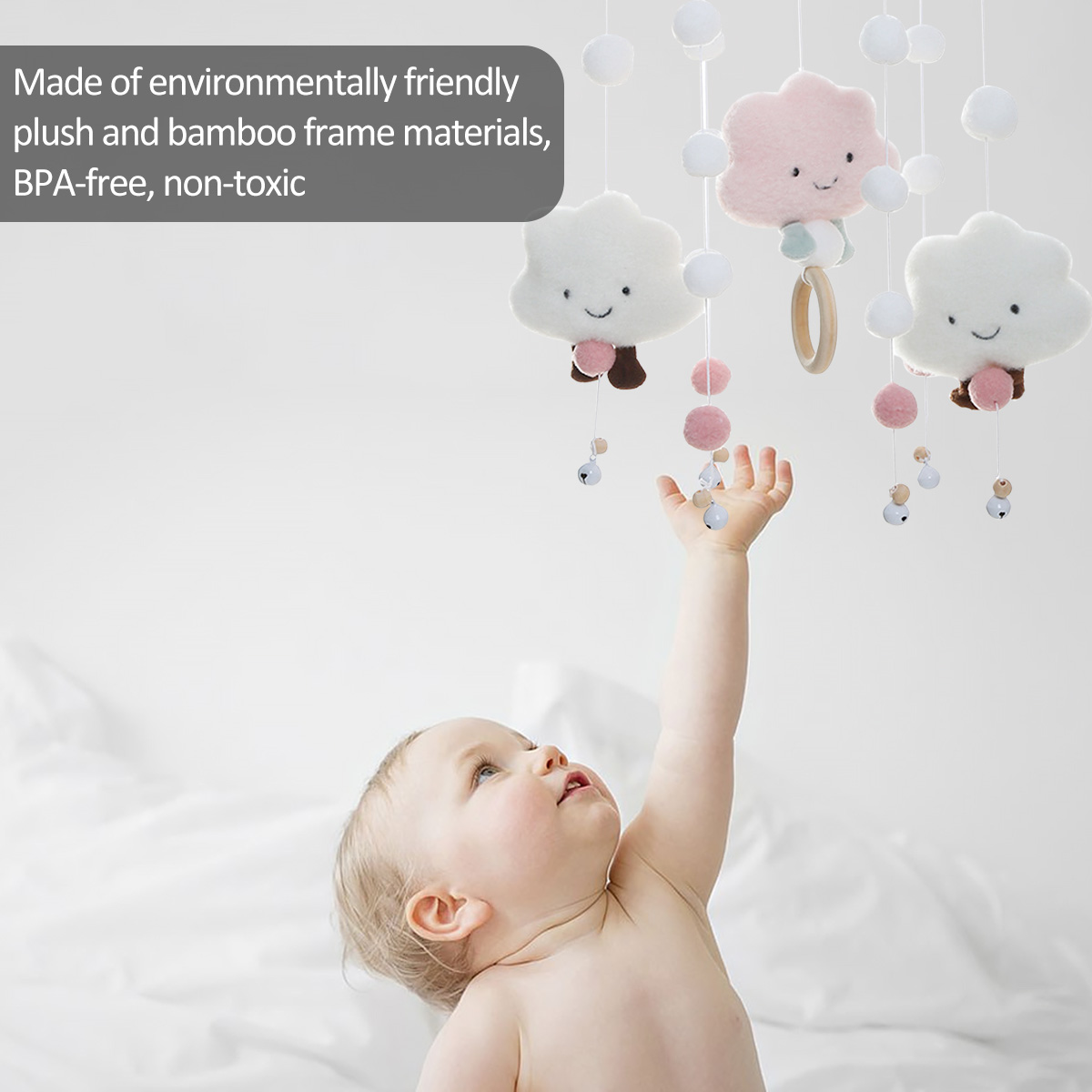 Mobile Wind Chimes with Cloud  – обзор и цена Crib Mobile Musical