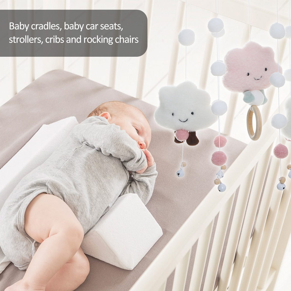 Mobile Wind Chimes with Cloud  – обзор и цена Crib Mobile Musical