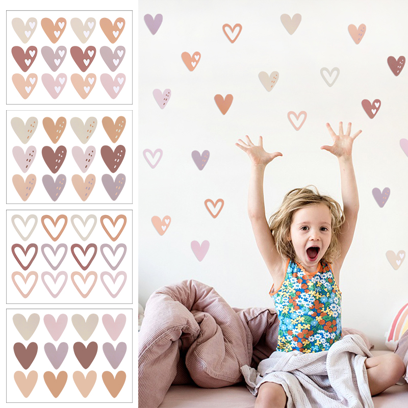 2pcs Lovely Hearts Ins Wall St – обзор и цена Baby Nursery Mural Wallpaper