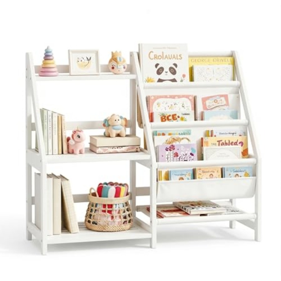 Bookshelf with Storage 3 Tier  – обзор и цена Baby Nursery Shelves