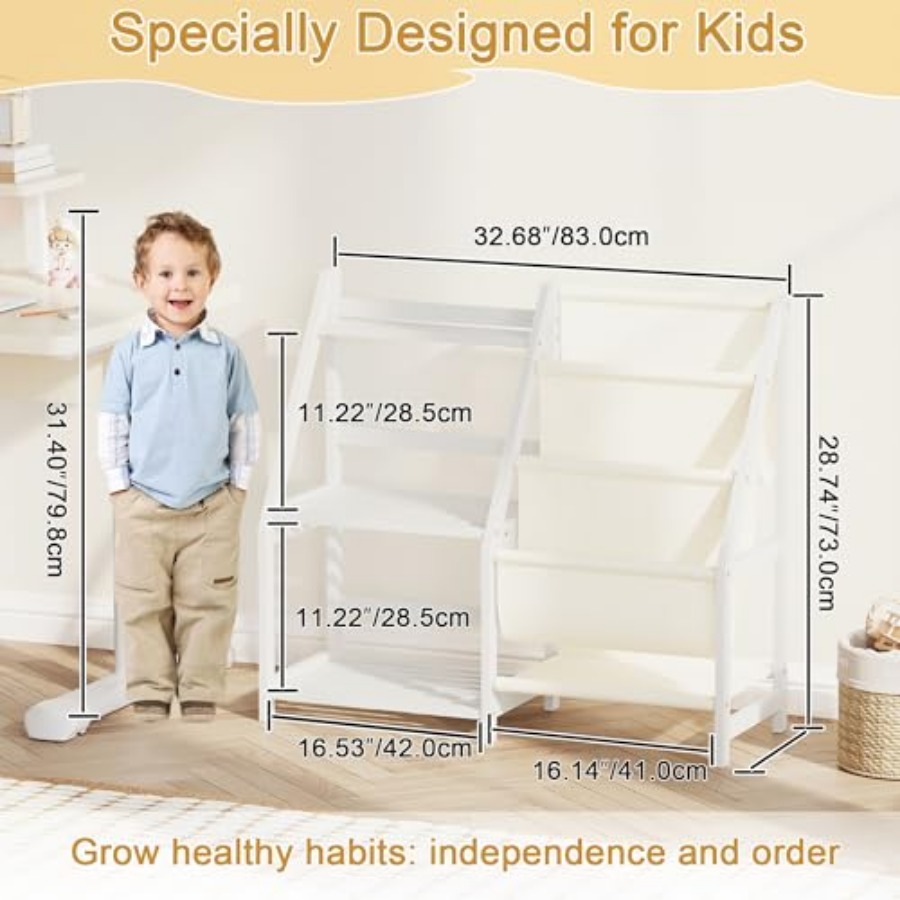 Bookshelf with Storage 3 Tier  – обзор и цена Baby Nursery Shelves
