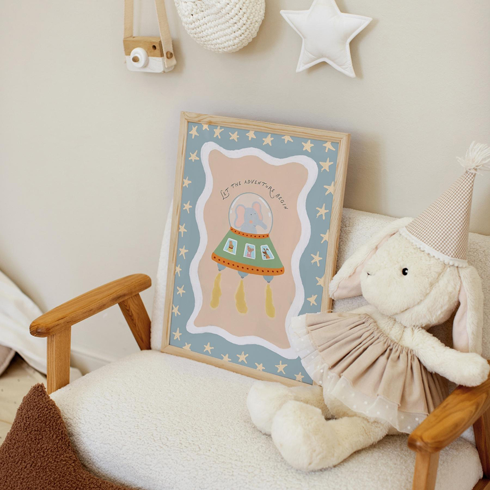 Space Nursery Print Wall Art H – обзор и цена Baby Nursery Elephant