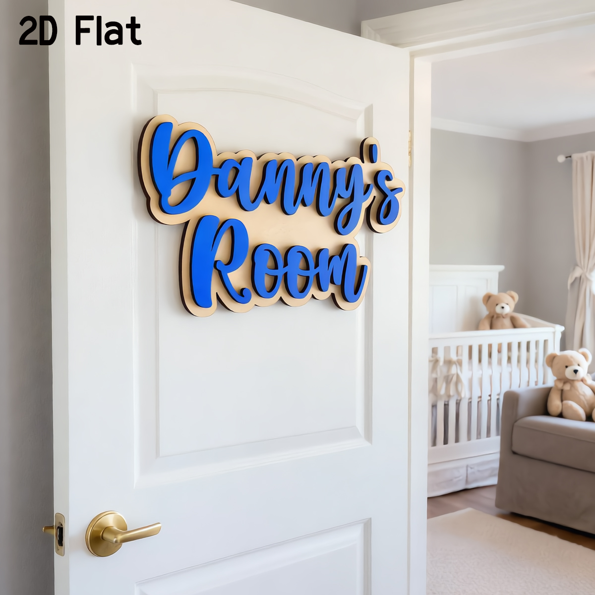 1Pc Cutom Blue Wooden Acrylic  – обзор и цена Baby Nursery Usa