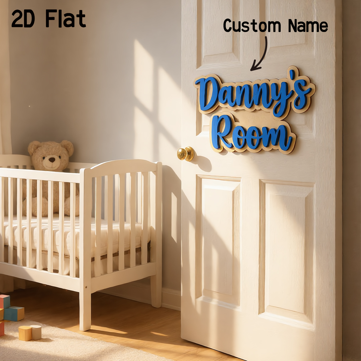 1Pc Cutom Blue Wooden Acrylic  – обзор и цена Baby Nursery Usa