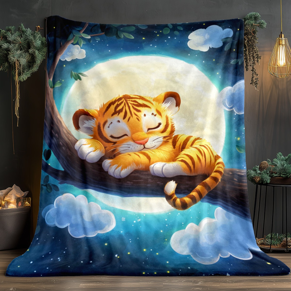 Cute sleeping tiger on tree br – обзор и цена Baby Nursery Tree