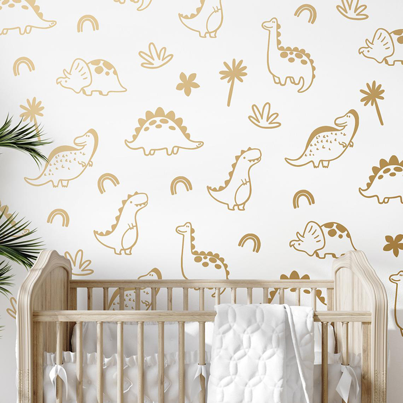 Geometric Dinosaur Tree Rainbo – обзор и цена Baby Nursery Jungle Animals