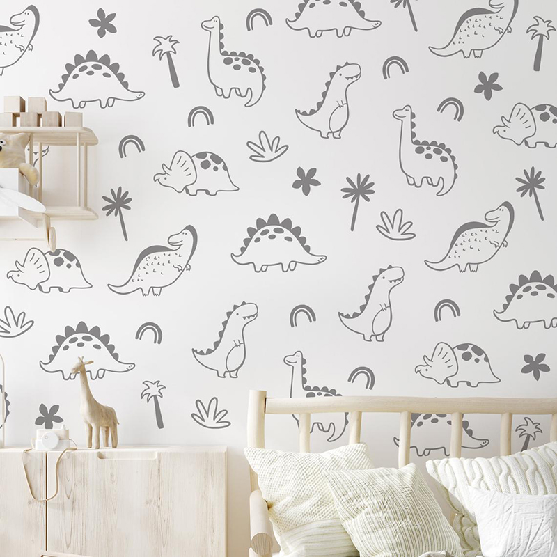 Geometric Dinosaur Tree Rainbo – обзор и цена Baby Nursery Jungle Animals