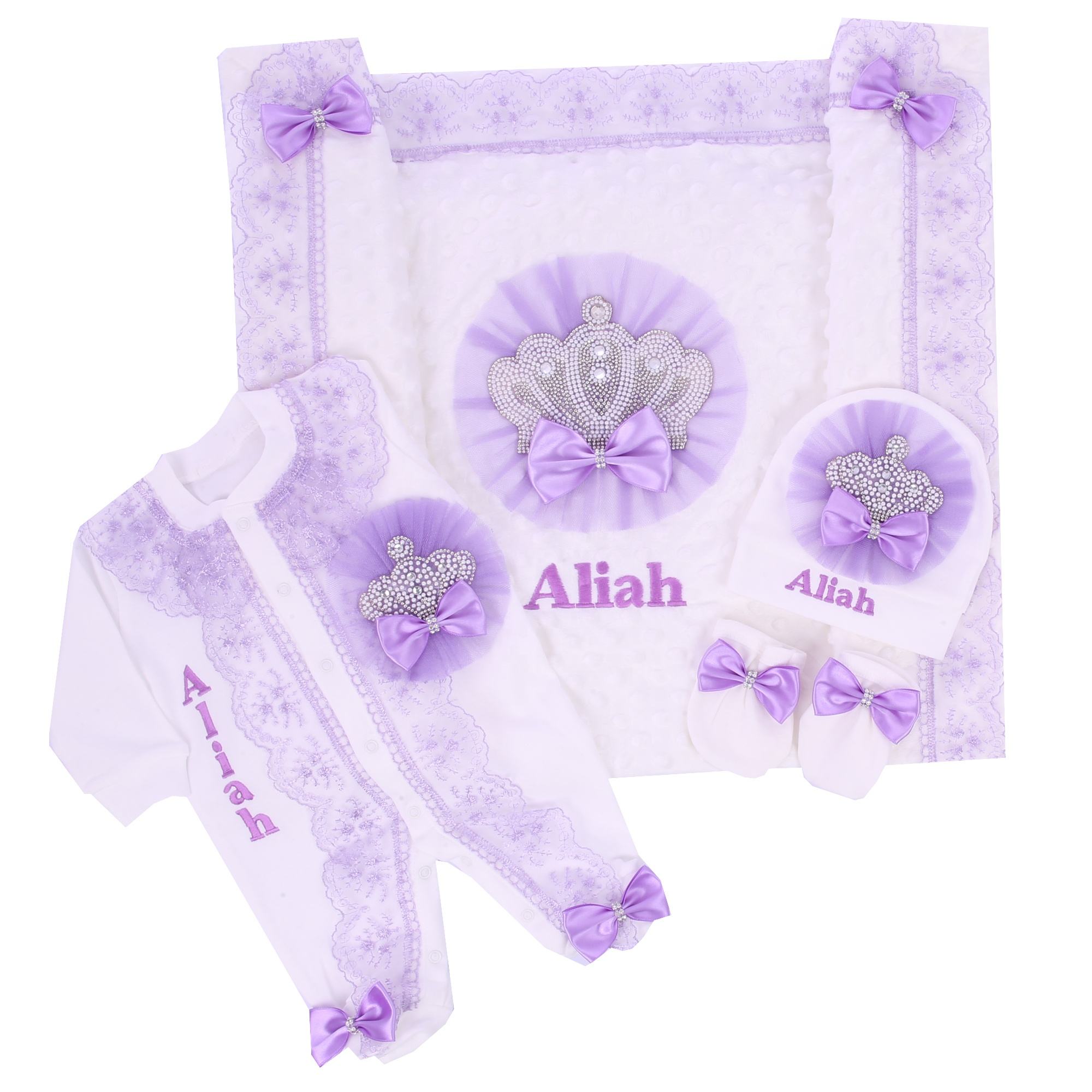 Lavender Lace 5pcs Baby Girl L – обзор и цена Baby Nursery Embroidery