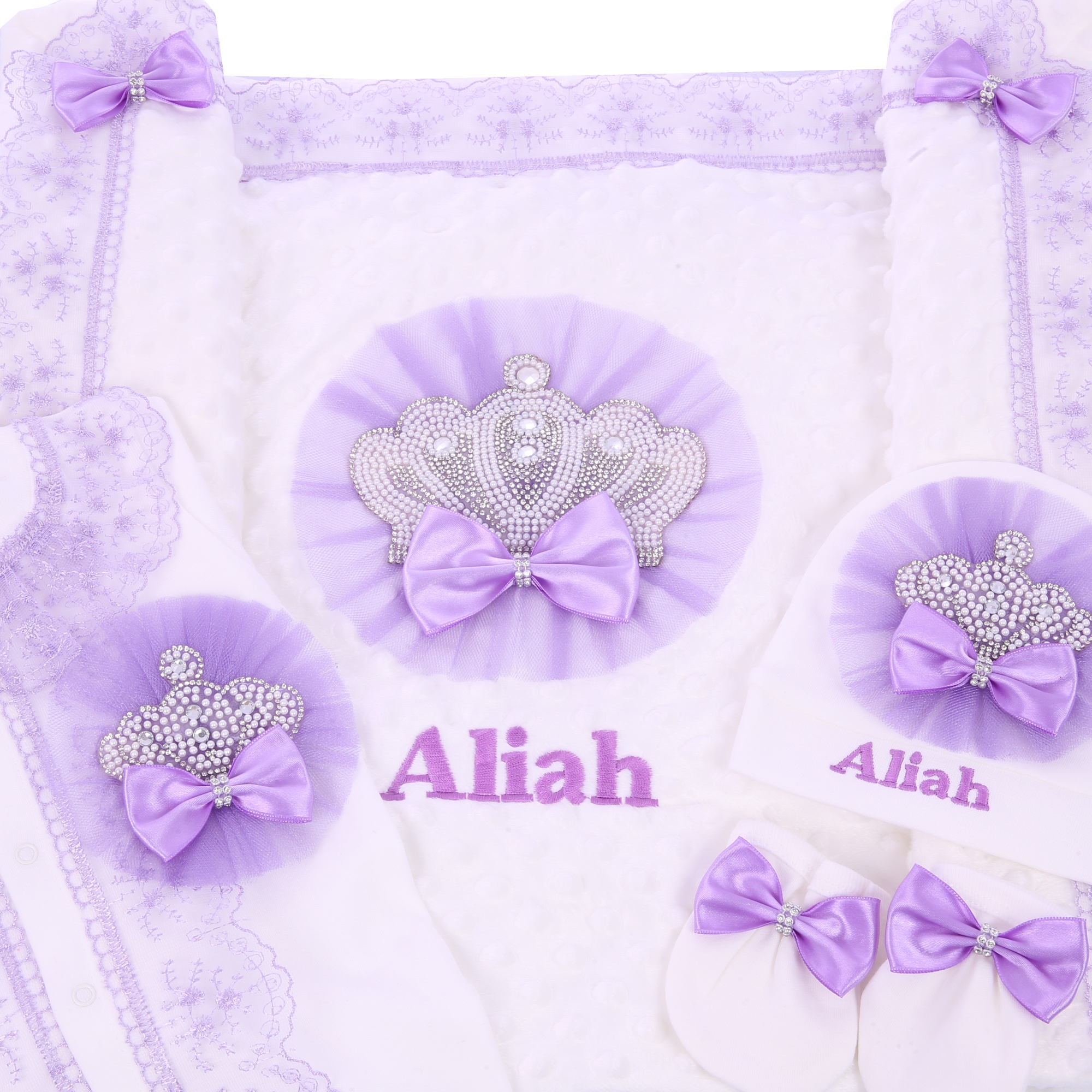 Lavender Lace 5pcs Baby Girl L – обзор и цена Baby Nursery Embroidery