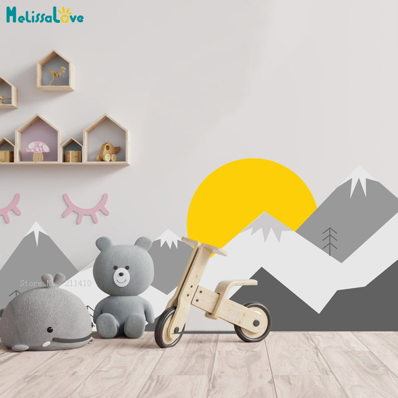 Colorful Mountains Wall Decals – обзор и цена Baby Nursery Themes Boy