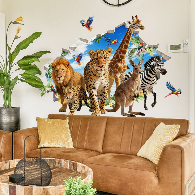 Large Jungle Animal Tropical L – обзор и цена Baby Nursery Jungle Animals