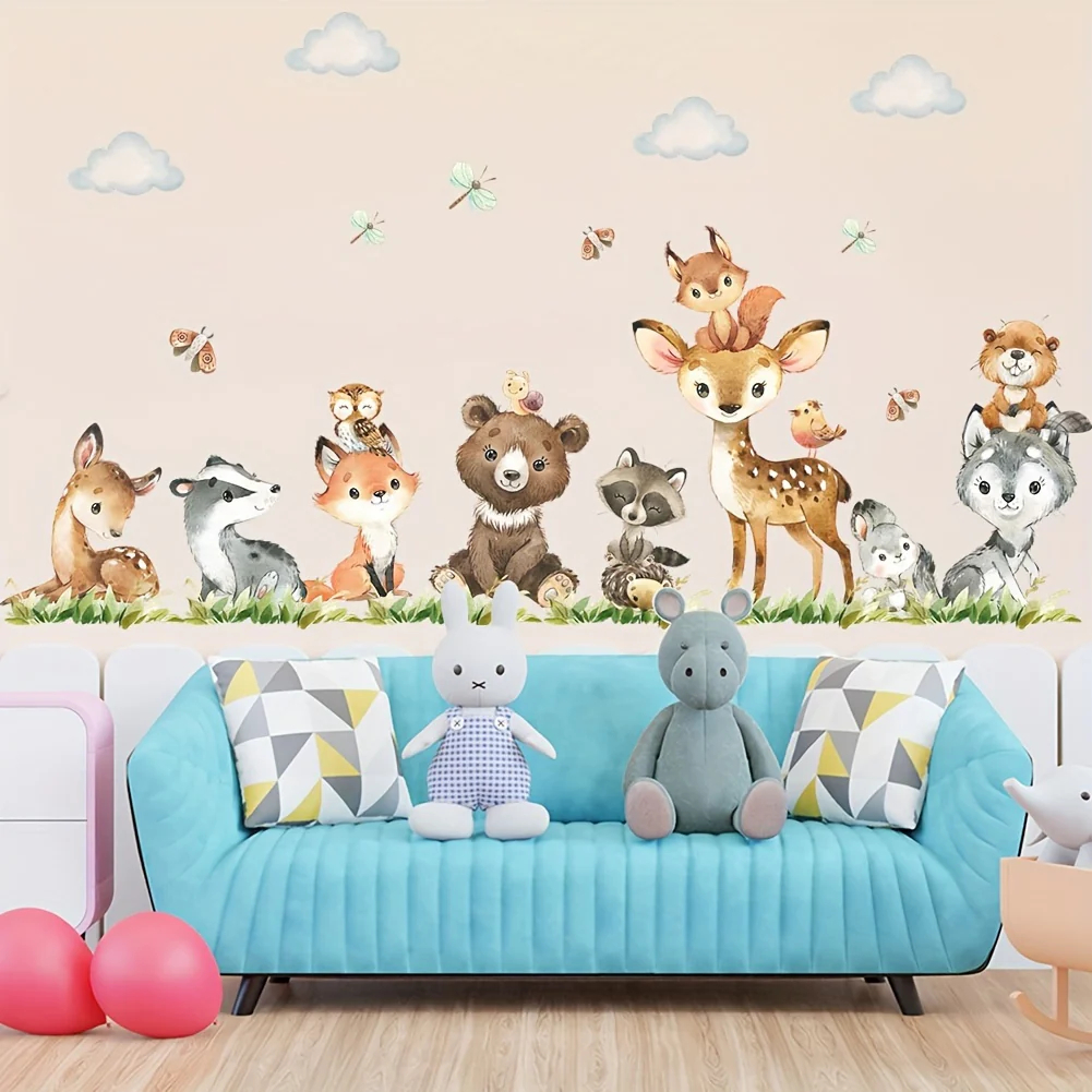 Cartoon Jungle Safari Animal W – обзор и цена Baby Nursery Jungle Animals