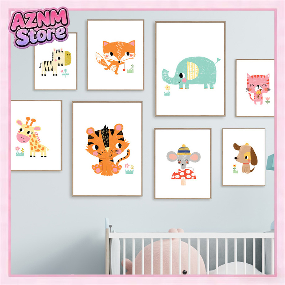Cartoon Baby Animal Nursery Wa – обзор и цена Baby Nursery Zoo Animals