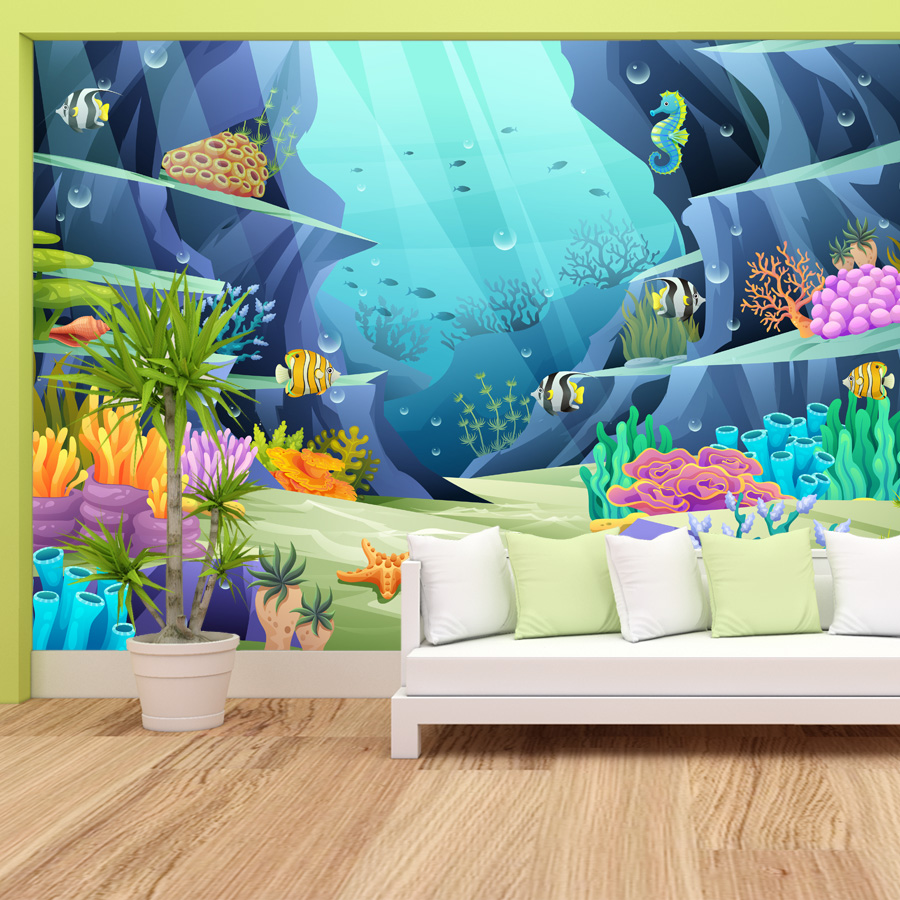 15+ Cartoon Underwater Tropica – обзор и цена Baby Nursery Mural Wallpaper