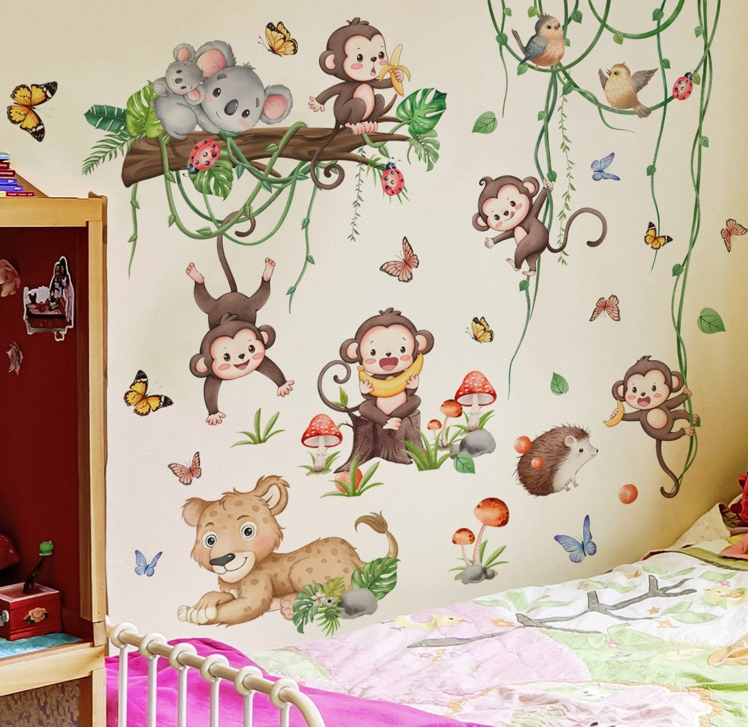 Safari Monkey Animals Tree Vin – обзор и цена Baby Nursery Tree