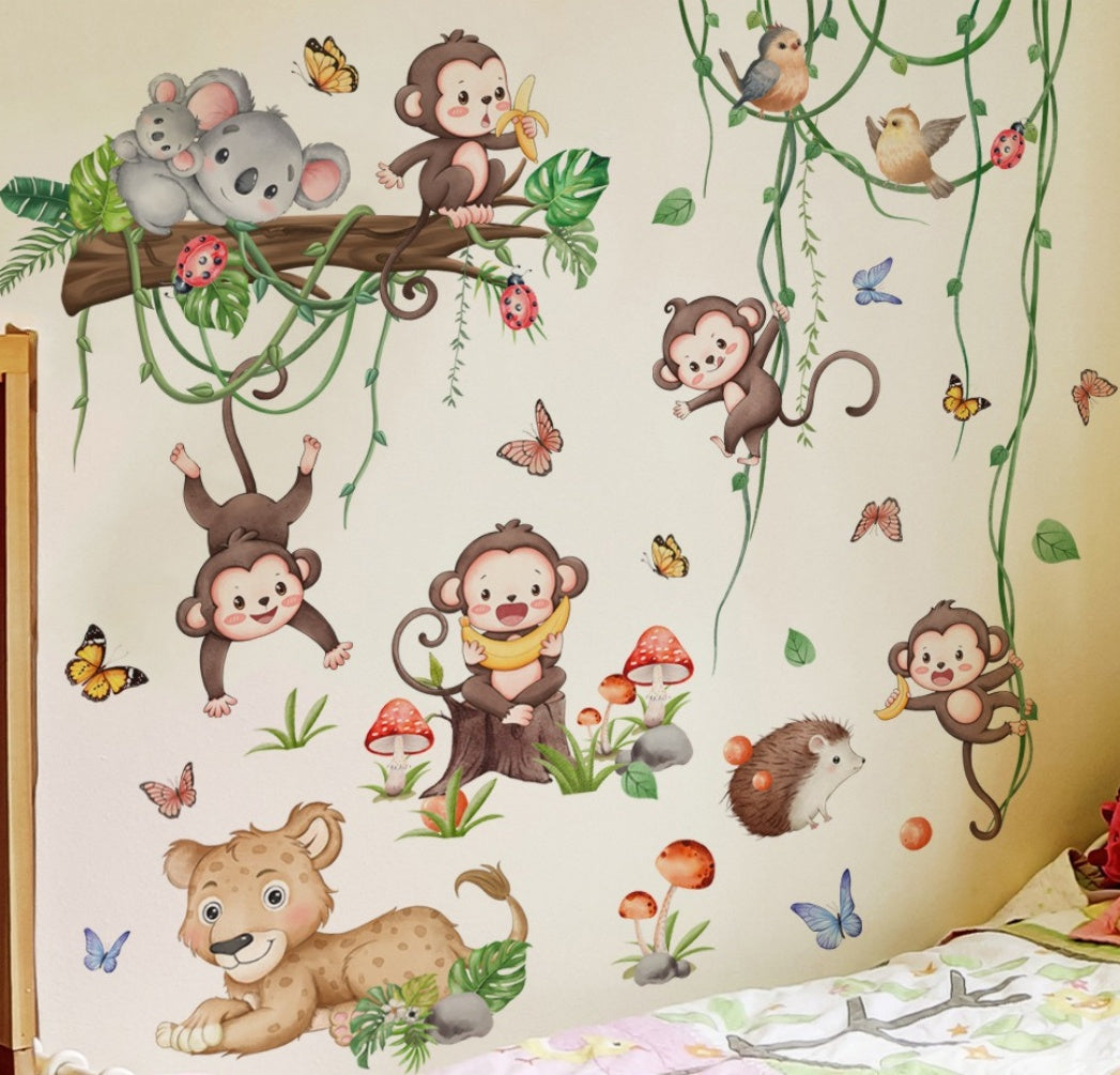 Safari Monkey Animals Tree Vin – обзор и цена Baby Nursery Tree
