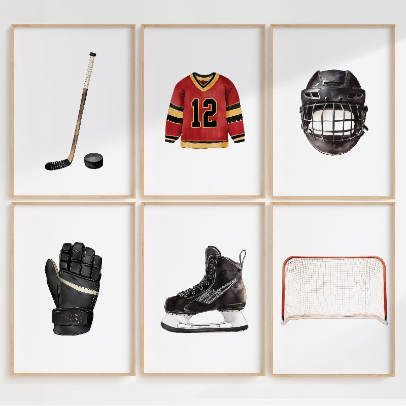 Ice Hockey Nursery Wall Art Mi – обзор и цена Baby Nursery Themes Boy