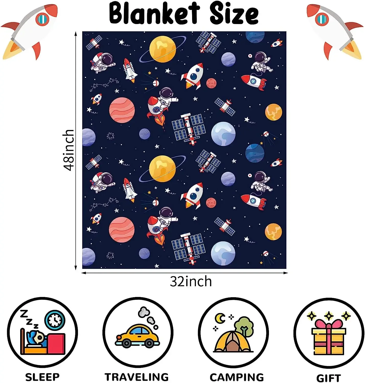 Outer Space Blanket for Boys,  – обзор и цена Baby Nursery Themes Boy
