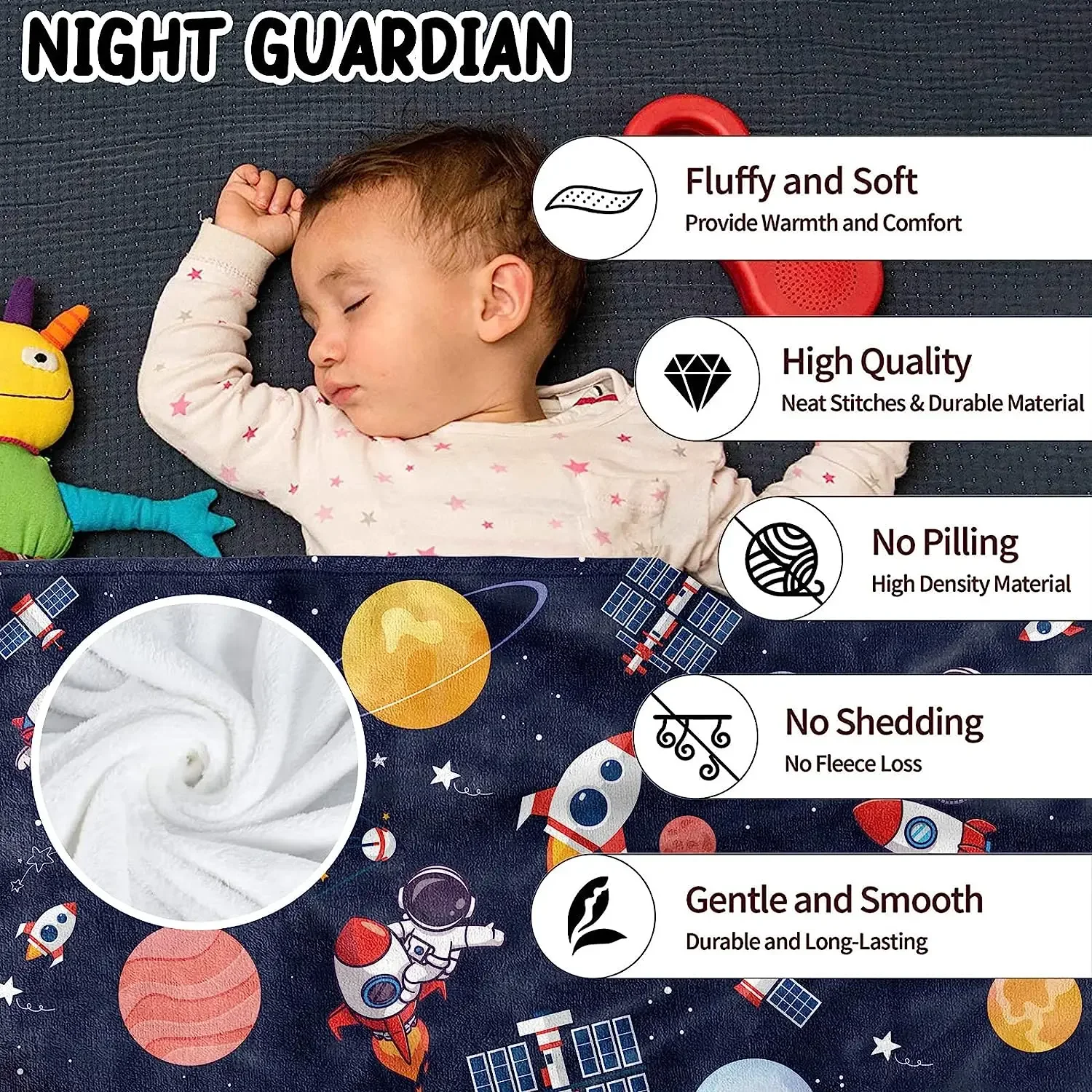 Outer Space Blanket for Boys,  – обзор и цена Baby Nursery Themes Boy